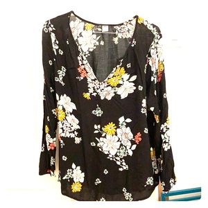 Floral 3/4-sleeve Old Navy Blouse